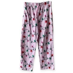Holiday Time Kids Pajama Bottoms - Pink lights